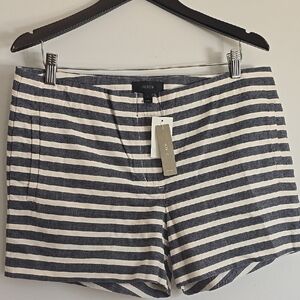 J. Crew Women's Striped Gray Shorts